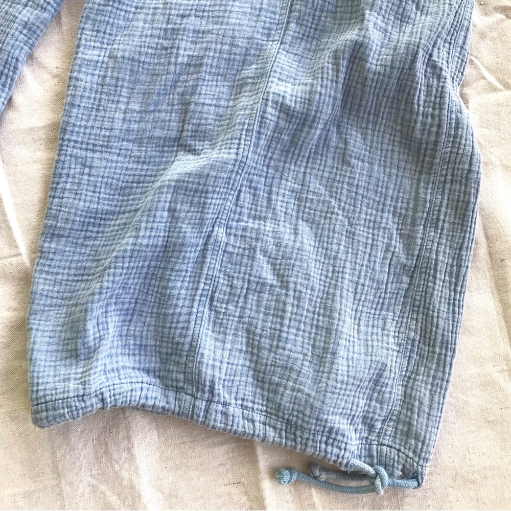 Crinkle Gauze Easel Overalls Wide Leg Boho Small - Picture 7 of 14